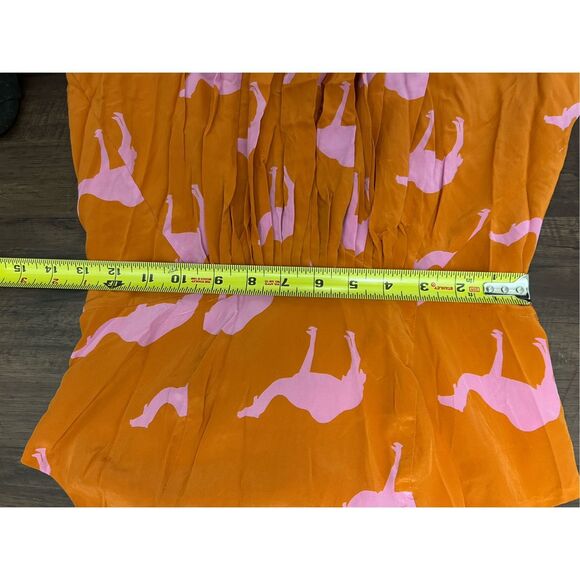 Anthropologie Charlotte Taylor Dromedary Camel Silk Dress, Sz 0, MSRP $268 - Picture 4 of 11